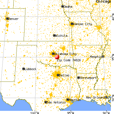 St. Louis, OK (74826) map from a distance