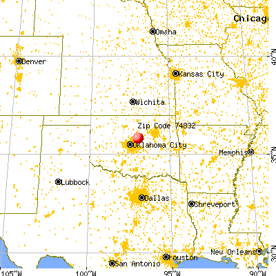 Carney, OK (74832) map from a distance