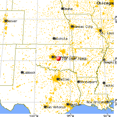Seminole, OK (74868) map from a distance