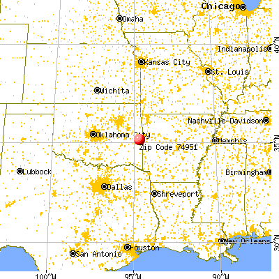 Panama, OK (74951) map from a distance