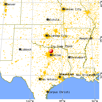 Celina, TX (75009) map from a distance
