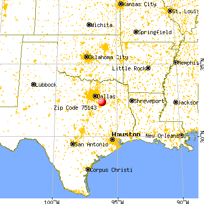 Tool, TX (75143) map from a distance