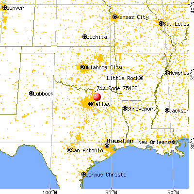 Celeste, TX (75423) map from a distance