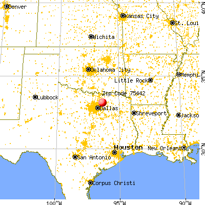 Farmersville, TX (75442) map from a distance