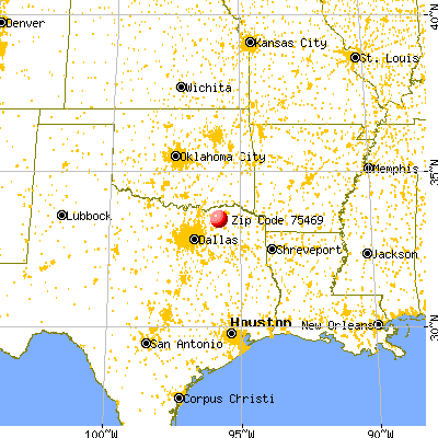 Pecan Gap, TX (75469) map from a distance