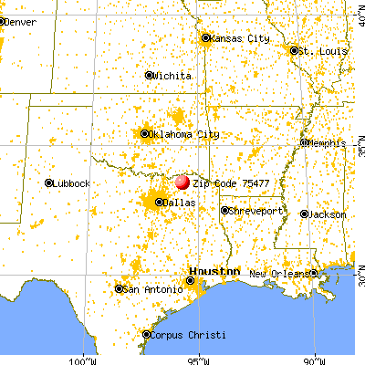 Roxton, TX (75477) map from a distance