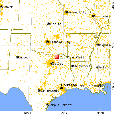 Windom, TX (75492) map from a distance