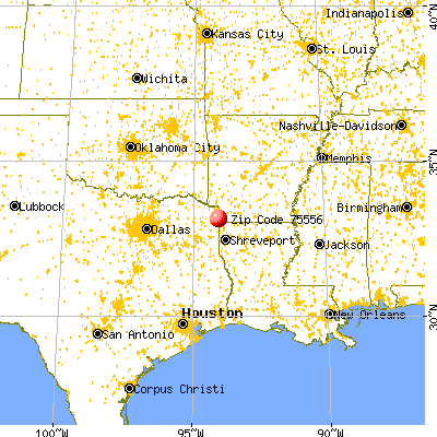Bloomburg, TX (75556) map from a distance