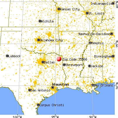 Marietta, TX (75566) map from a distance