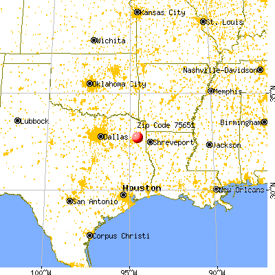 Harleton, TX (75651) map from a distance
