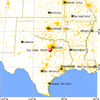 Alvarado, TX (76009) map from a distance