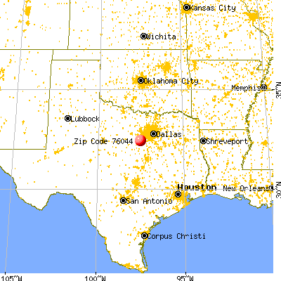 Godley, TX (76044) map from a distance