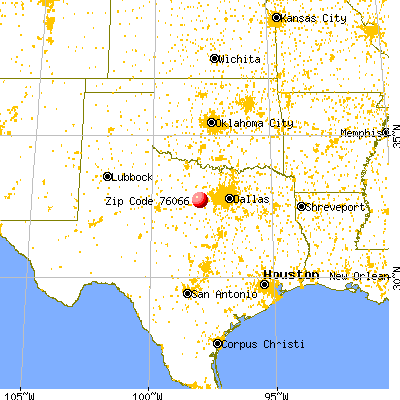 Millsap, TX (76066) map from a distance
