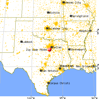 Venus, TX (76084) map from a distance