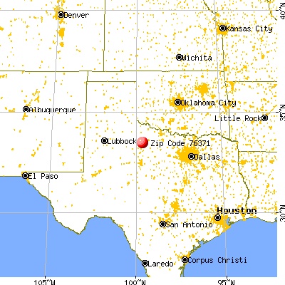 Munday, TX (76371) map from a distance