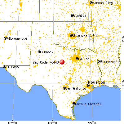 Eastland, TX (76448) map from a distance