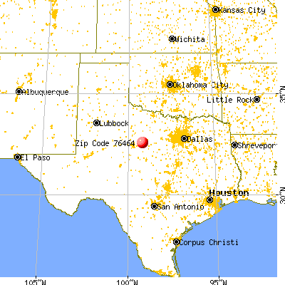 Moran, TX (76464) map from a distance
