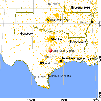 Lott, TX (76656) map from a distance