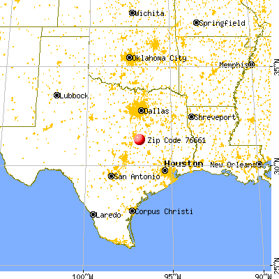 Marlin, TX (76661) map from a distance