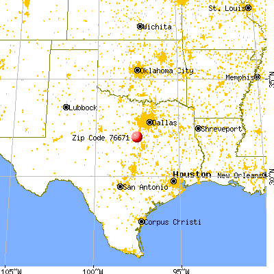 Morgan, TX (76671) map from a distance
