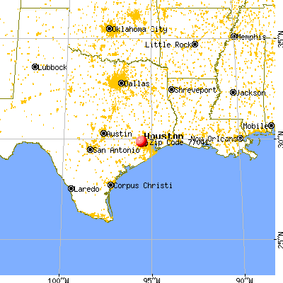 Houston, TX (77041) map from a distance