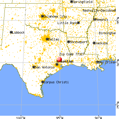 Cleveland, TX (77327) map from a distance