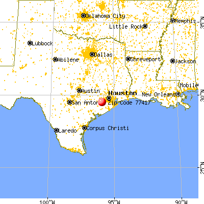 Beasley, TX (77417) map from a distance