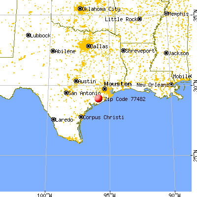 Van Vleck, TX (77482) map from a distance