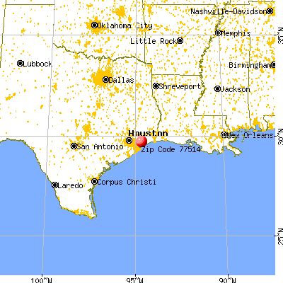 Anahuac, TX (77514) map from a distance