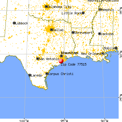 Angleton, TX (77515) map from a distance