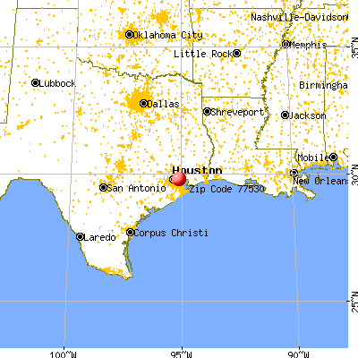 Channelview, TX (77530) map from a distance