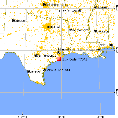 Freeport, TX (77541) map from a distance