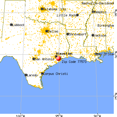 League City, TX (77573) map from a distance