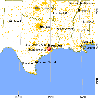 Pearland, TX (77581) map from a distance