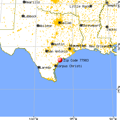 Seadrift, TX (77983) map from a distance