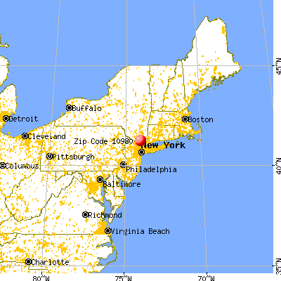 Stony Point, NY (10980) map from a distance