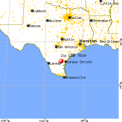 Agua Dulce, TX (78330) map from a distance