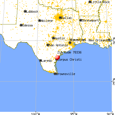 Aransas Pass, TX (78336) map from a distance