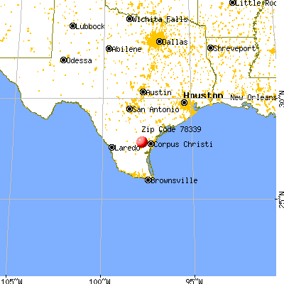 Banquete, TX (78339) map from a distance