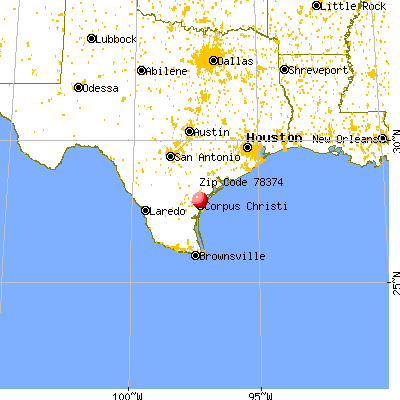 Portland, TX (78374) map from a distance