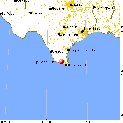 Edinburg, TX (78539) map from a distance