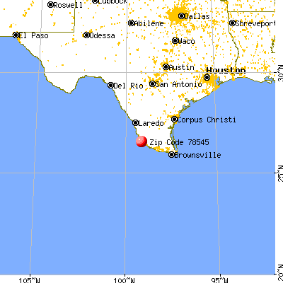 Falcon Heights, TX (78545) map from a distance