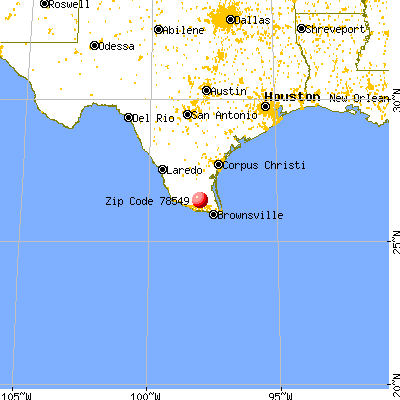 Hargill, TX (78549) map from a distance