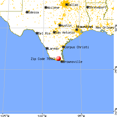 Laguna Seca, TX (78562) map from a distance