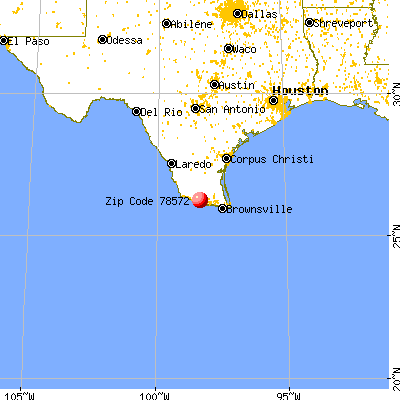 Mission, TX (78572) map from a distance