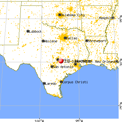 Camp Swift, TX (78602) map from a distance