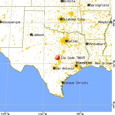 Bertram, TX (78605) map from a distance