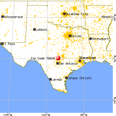 Blanco, TX (78606) map from a distance