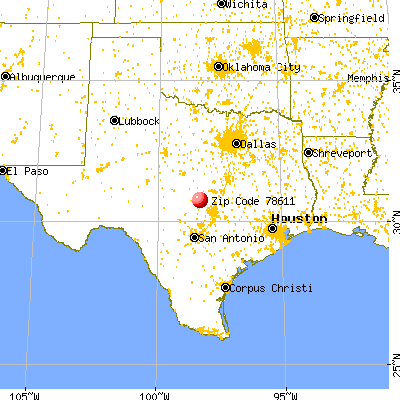 Burnet, TX (78611) map from a distance