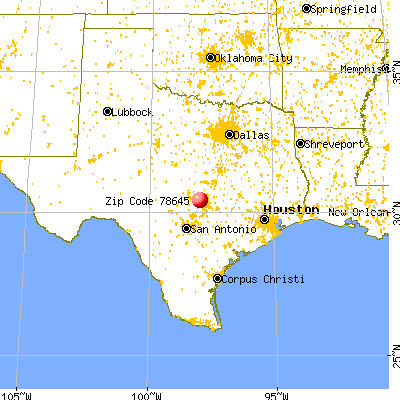 Lago Vista, TX (78645) map from a distance